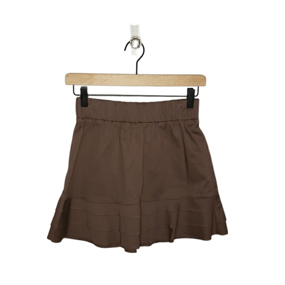 NWT Bcbgeneration Size 2 Brown Flared Mini Skater Skirt